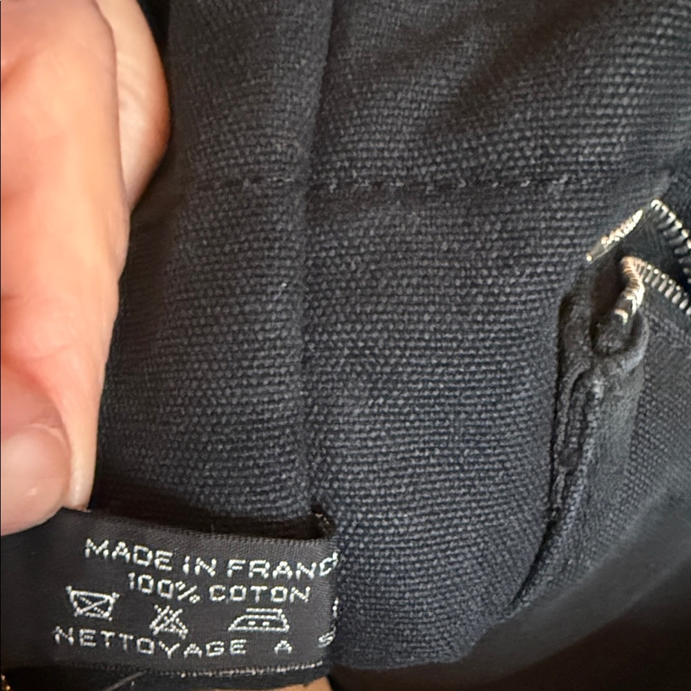 Hermes Black and Gray Canvas Tote - Picture 5 of 10